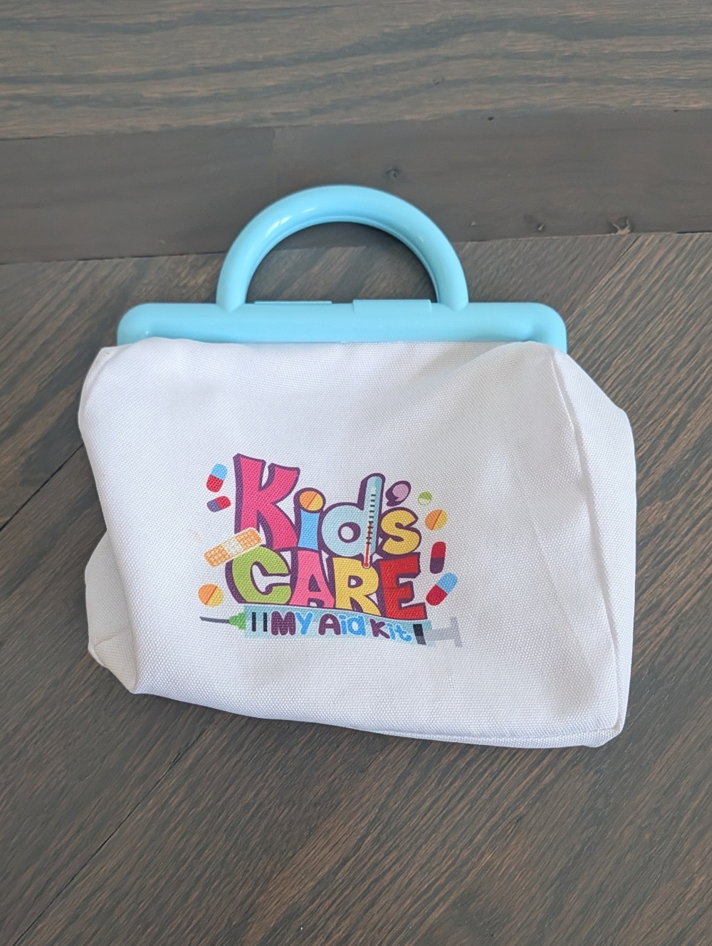 Toy First Aid Doctor Bag - White Fabric with Blue Handle - Replacement Bag